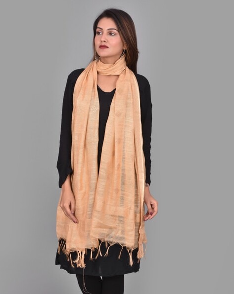 Women Textured Dupatta with Border Price in India