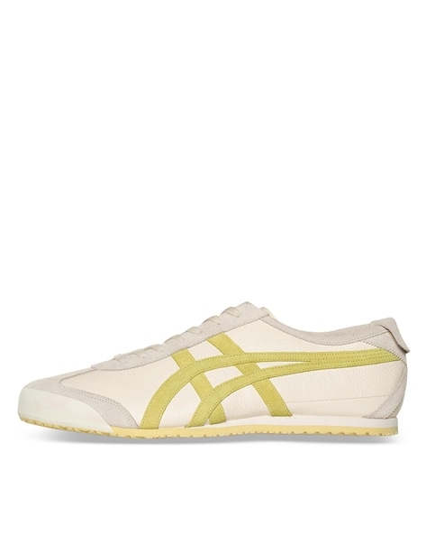 Buy Onitsuka Tiger Men Mexico 66 Vin Lace Up Sneakers Acid Yellow Cream Color Men AJIO LUXE