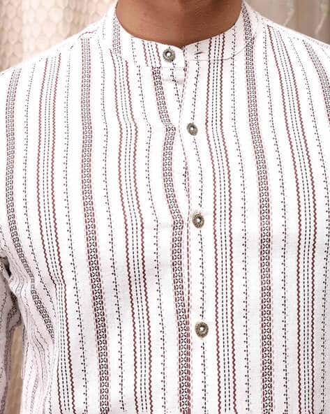 Price History of The Indian Garage Co Men Striped Slim Fit Shirt