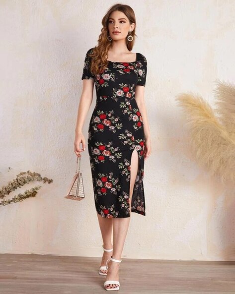 A Line Off the Shoulder Printed Above Knee Homecoming Dresses with