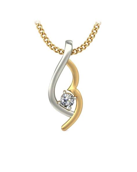 Avsar Girls Yellow Gold Diamond Kajal Pendant