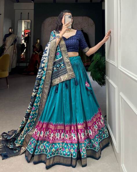 Blue Color Party Wear Designer Lehenga Choli :: ANOKHI FASHION