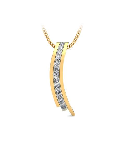 Avsar Girls Yellow Gold Diamond Anjali Pendant