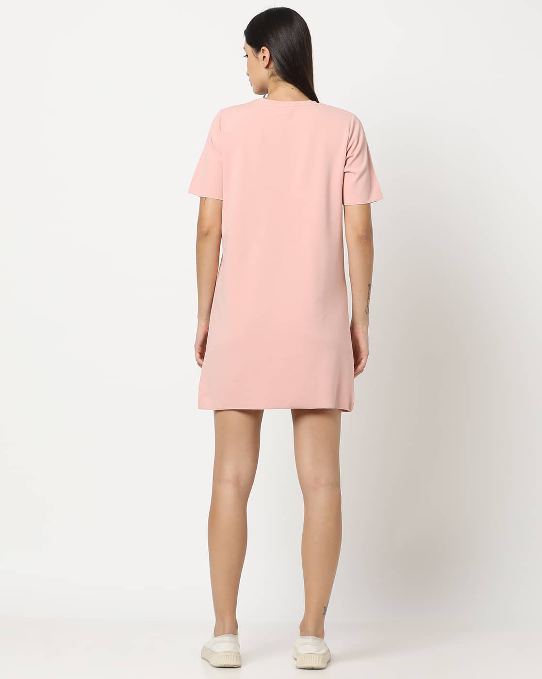 Short Sleeve Loose Fit T Shirt Dress Vintage Women's T-shirt Dress TPOP