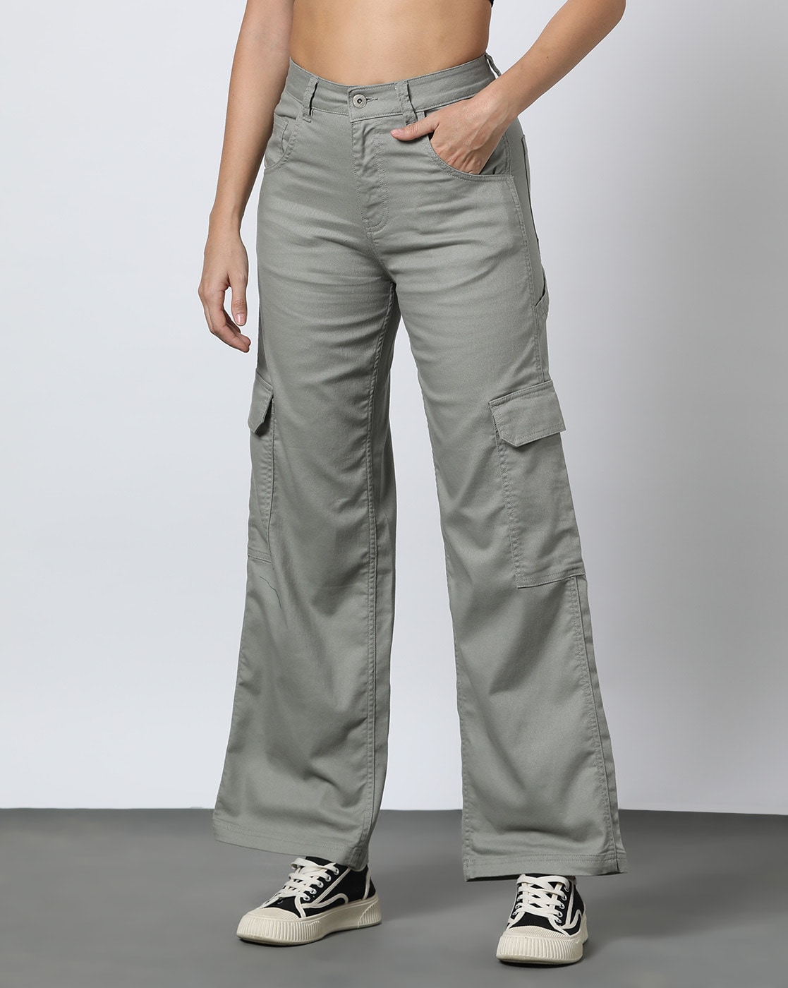 Buy Green Trousers & Pants for Women by Outryt Online