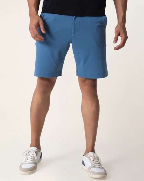 Flat Front City Shorts with Insert Pockets