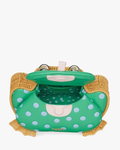 Buy KATE SPADE Lily Polka Dot Wicker 3D Frog Small Crossbody Bag 