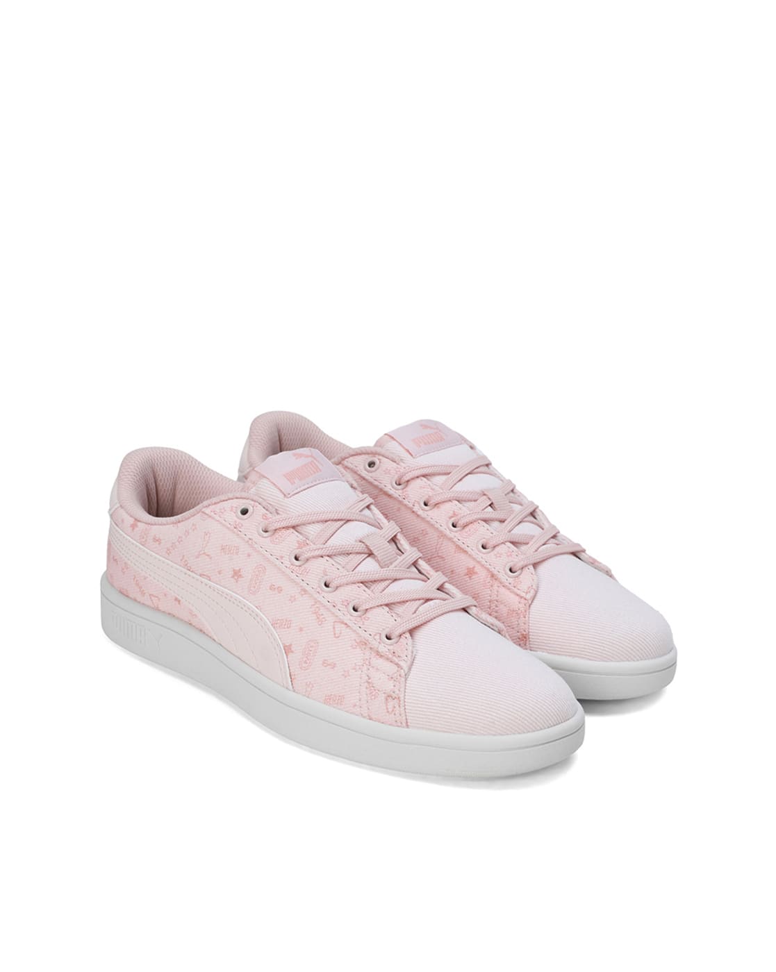 Puma Smash V2 Puma Glitz Glam Sneakers Puma Smash V2 Glitz Glam Jr Sneakers  Pink Sparkle