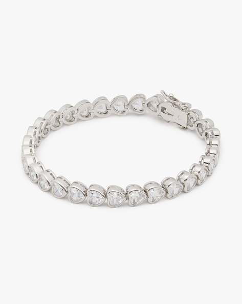 1pc Silver Color Metal Bracelet With Rhinestones For Men | SHEIN