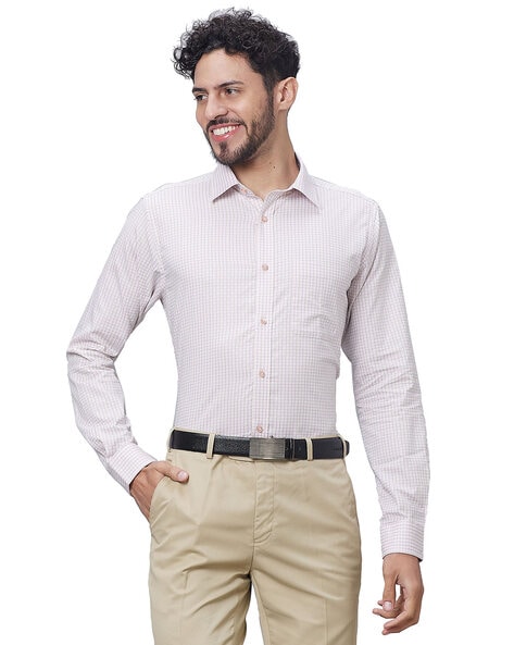 Raymond Men Checked Slim Fit Shirt