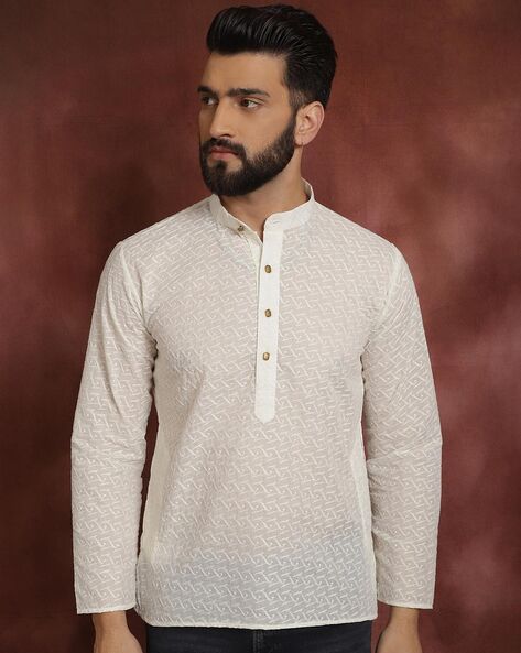 Sojanya Men Embroidered Short Kurta