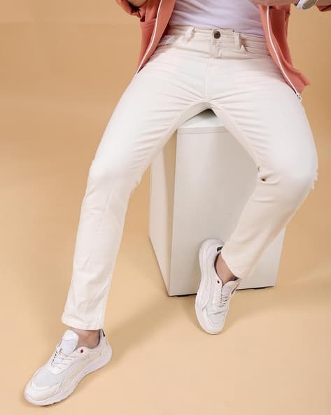 Men Mid-Rise Slim Fit Clean Jeans