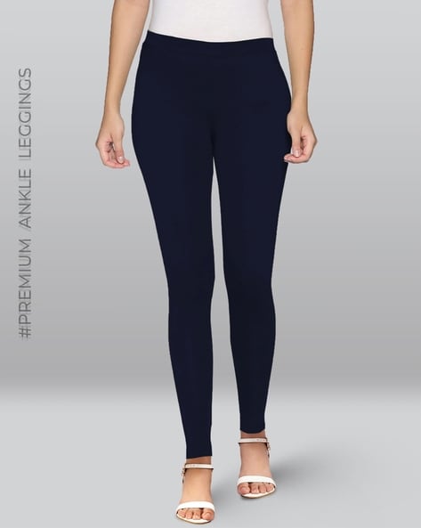 Soft Active High Waist Leggings in Washed Navy | Oh Polly