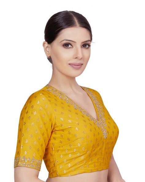 Women Fancy Stylish Rani & Golden Colour Heavy Net Padded Bra (Pack Of 2)