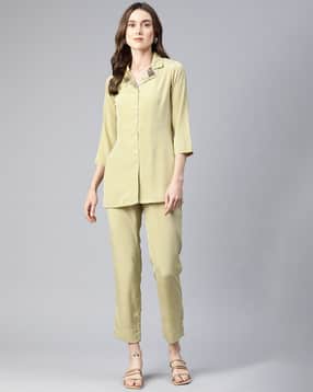 cottinfab Women Embellished Shirt & Trousers Set-picture-36