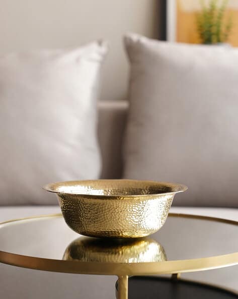 Pure Home And Living Hammered Decorative Metal Bowl