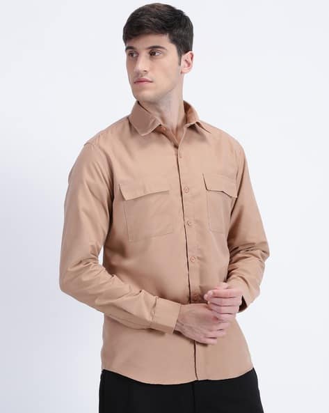 MISCHIEF MONKEY Men Regular Fit Shirt with Cargo Pockets