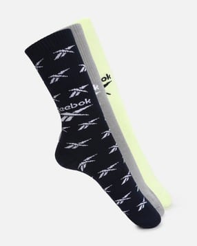 reebok Pack of 3 Logo Print Ankle-Length Everyday Socks-picture-32