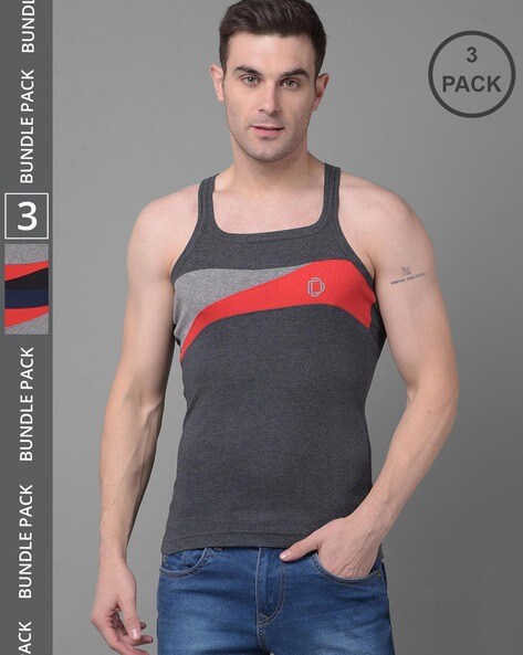 Men Pack of 3 Sleeveless Vests