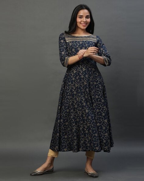 Buy Blue Kurtas for Women by AURELIA Online Ajio