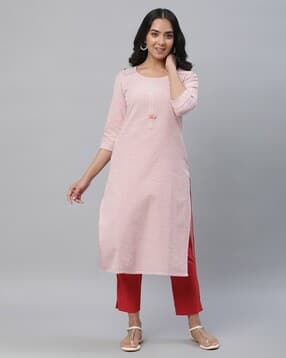 aurelia Women Striped Straight Kurta-picture-16