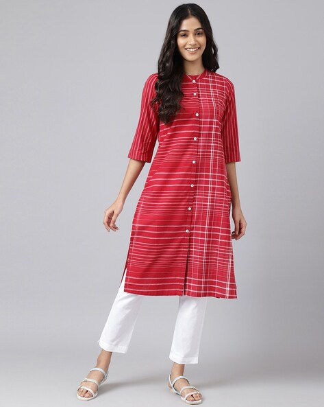 Aurelia Women Striped Straight Kurta