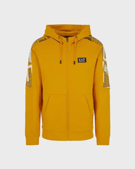 EA7 Emporio Armani イエローフード付きトップス　XSサイズ Buy Yellow Sweatshirt & Hoodies for Men by EA7 Emporio