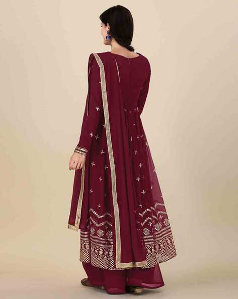 Buy Purple Dress Material for Women by Fashion Basket Online