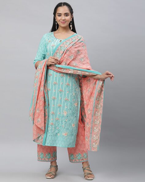 Women Floral Print Cotton Mulmul Stole Price in India