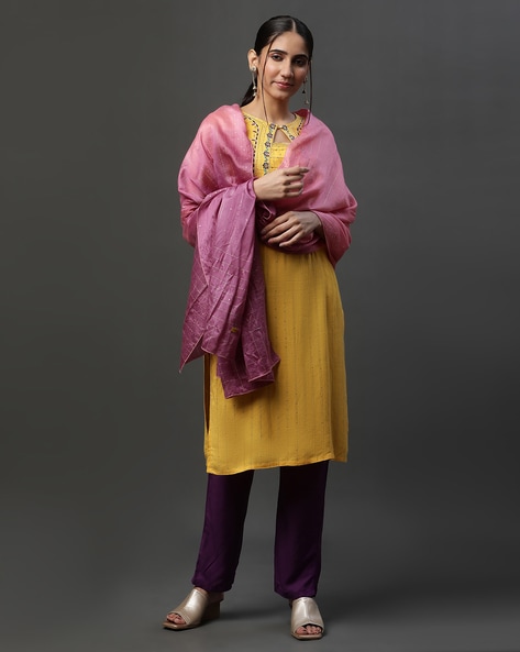 Women Ombre-Dyed Dupatta with Sequins Price in India
