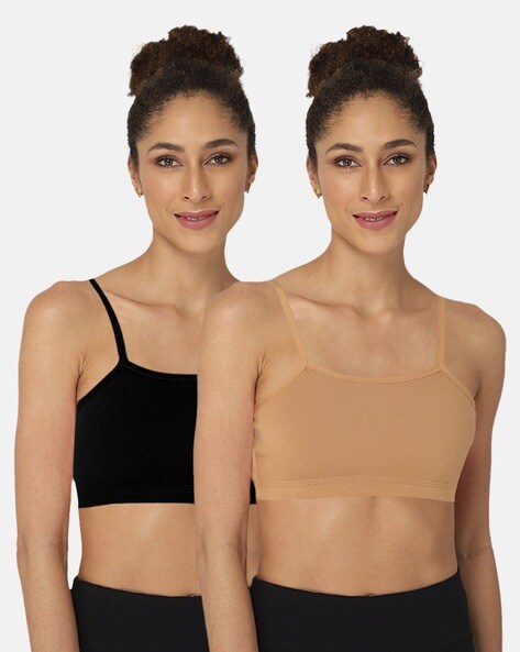 Pack of 2 Non-Wired Full-Coverage Sports Bras