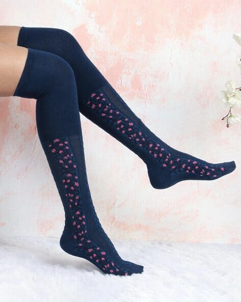 Buy Navy Socks Stockings for Women by BONJOUR Online