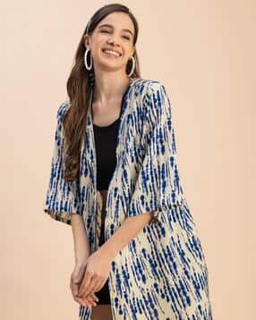 Women Tie & Dye Relaxed Fit Front-Open Shrug