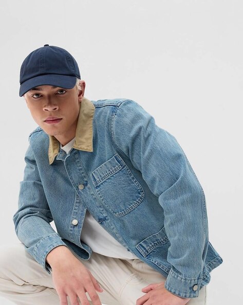 Man in Blue Denim Jacket and Gray Knit Cap · Free Stock Photo