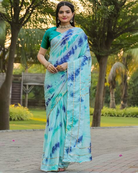 Buy Blue Sarees for Women by TIKHI IMLI Online