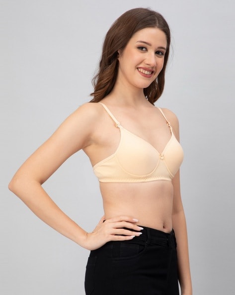 Pack of 3) Cotton Non-Padded Non-wired Full Coverage Support Bra