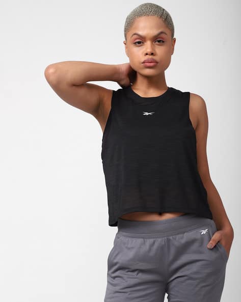 Regular Fit Tank Top with Logo Print