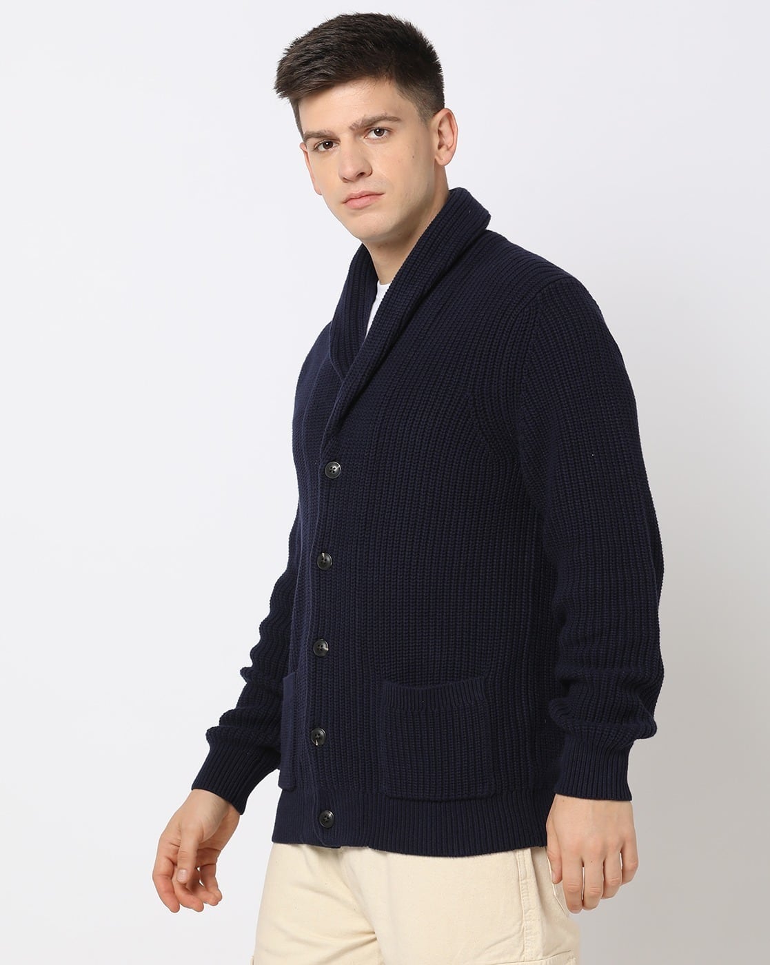 【日曜限定値下げ】GAVIAL Jacquard Cardigan Blue GAVIAL Jacquard Cardigan Blue 2023 AW Cardigan with Full Sleeves