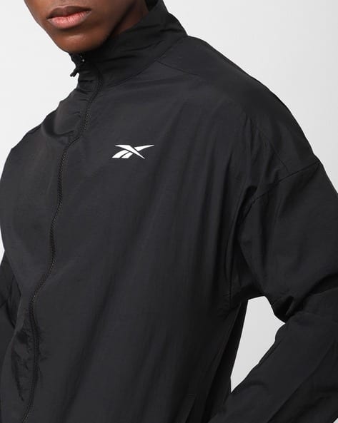 Buy REEBOK Regular Fit Zip-Front Track Jacket Online | Ajio.com
