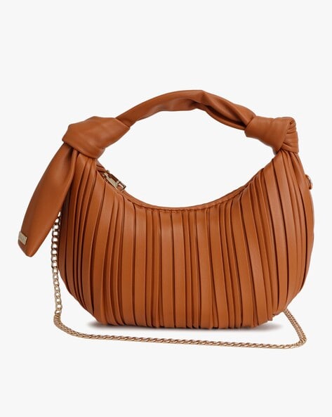 kazo tan women hobo bag with chain strap