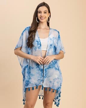 Women Tie & Dye Relaxed Fit Front-Open Shrug