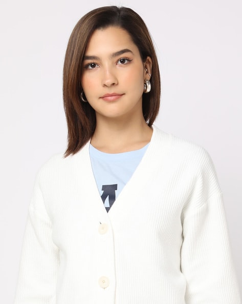 Buy Off white Sweaters Cardigans for Women by GAP Online Ajio