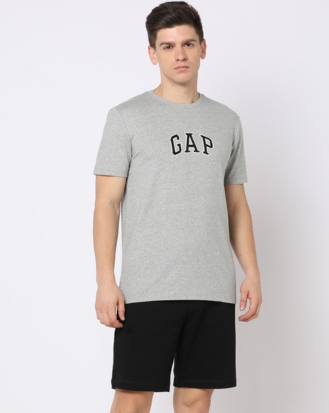 Brand Print Crew-Neck Organic Cotton T-Shirt