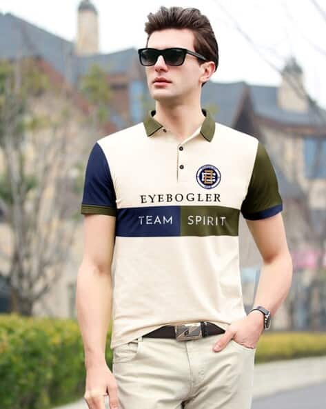 Buy Beige Tshirts for Men by EYEBOGLER Online