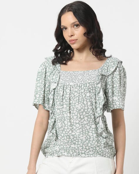 DNMX Women Floral Print Relaxed Fit Top