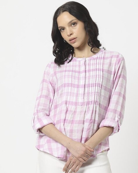 Women Checked Relaxed Fit Shirt