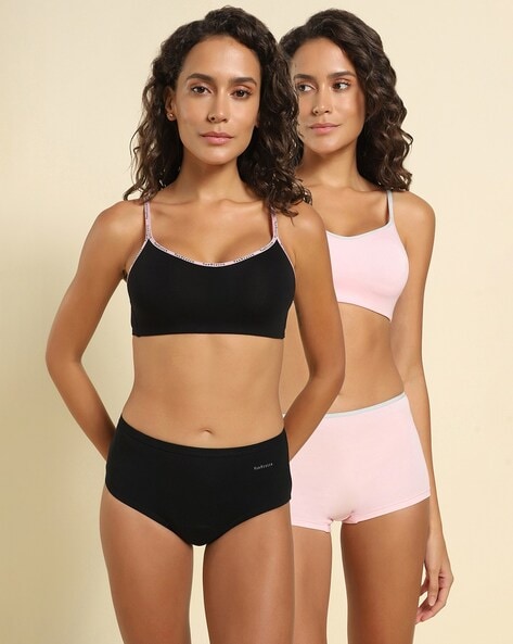 Buy online Pack Of 2 Lightly Padded Sports Bra from lingerie for