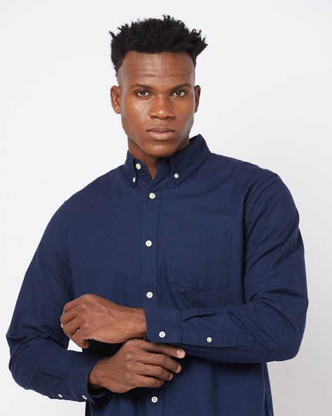 Buy Navy Blue Shirts for Men by GAP Online Ajio