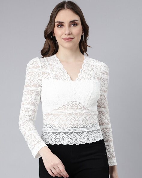 women lace top