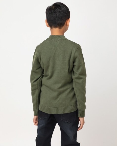 Buy Olive Sweaters Cardigans for Boys by PURPLE UNITED KIDS Online Ajio